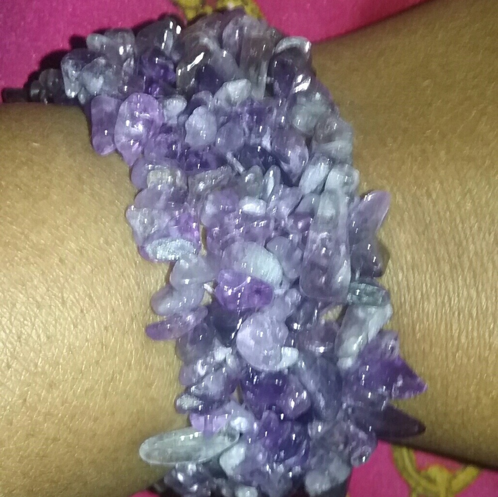 💜Purple Amethyst Gemstone Bracelet